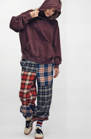 Mixed Plaid Patchwork Boho Jogger Pants - Fitkitty Culture Athleisure Wear, Yoga Wear &  Women's Clothing