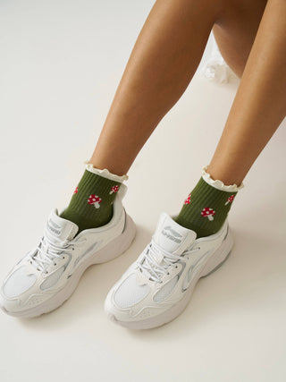 Mushroom Ruffle Grip Socks – alternate product view 8