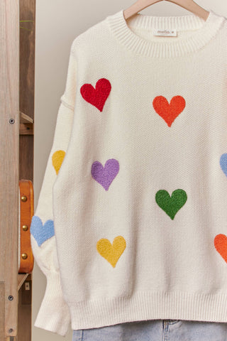 Happy Hearts Knit Sweater