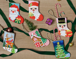 Santa w/Present Embroidered Mini Stocking - Fitkitty Culture Athleisure Wear, Yoga Wear &  Women's Clothing
