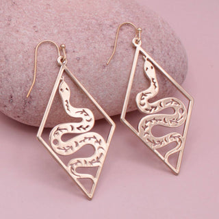 Snake Charmer Gold Serpent Earrings - Fitkitty Culture Athleisure Wear, Yoga Wear &  Women's Clothing