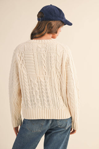 USA Flag Cable Knit Sweater