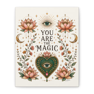 You Are The Magic Canvas Wall Art — Mystical Lotus Spiritual Decor