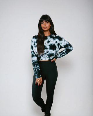 Midnight Velvet Tie-Dye Crop Pullover