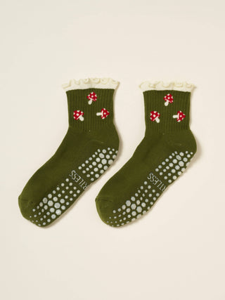 Mushroom Ruffle Grip Socks – alternate product view 5