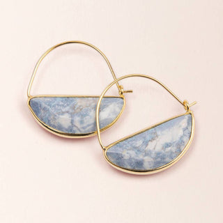 Stone Prism Hoop - Blue Howlite/Gold - Fitkitty Culture Athleisure Wear, Yoga Wear &  Women's Clothing