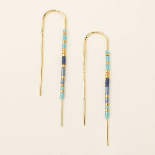 Chromacolor Miyuki Thread Earring - Cobalt Multi/Gold - Fitkitty Culture Athleisure Wear, Yoga Wear &  Women's Clothing