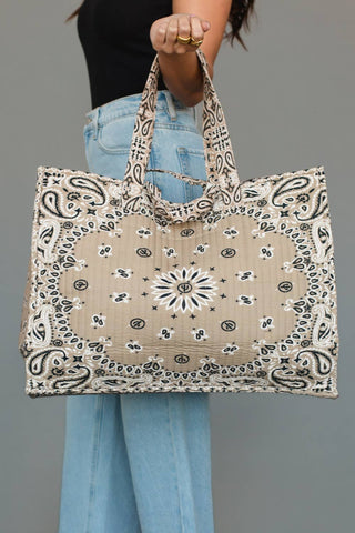 Tan Bandana Weekend Tote – alternate product view 2
