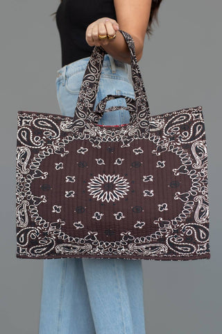 Brown Bandana Weekend Tote – alternate product view 2