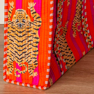 Quilted Tote with Feline Designs