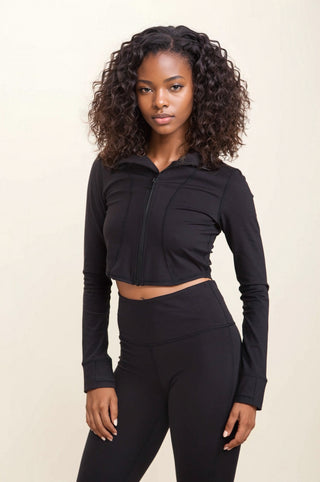 Swoop Cropped Active Jacket, Jacket, Fitkitty Culture, Fitkitty Culture Athleisure Wear, Yoga Wear & Leggings