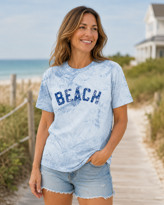 Saltwater Beach Color Blast Tee | Ocean Wash