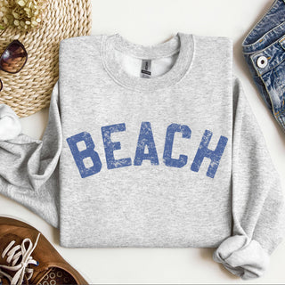 Beach Bum Crewneck Sweatshirt – Relaxed Summer Pullover for Coastal Vibes - Fitkitty Culture Athleisure Wear, Yoga Wear &  Women's Clothing