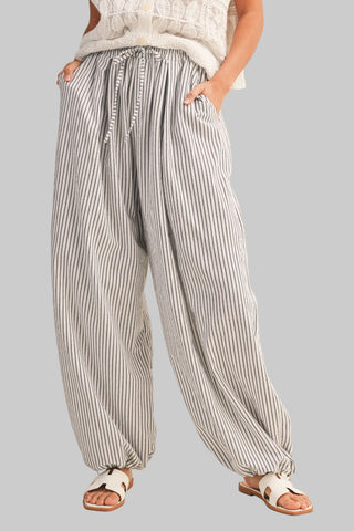 Beach Stripe Balloon Pants - Fitkitty Culture Athleisure Wear, Yoga Wear &  Women's Clothing