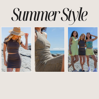 Summer style, summer vibes, beach wear, skorts, summer dresses, mineral wash trend