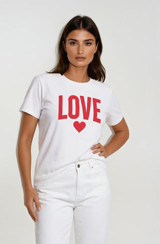 Love Heart Tee — Bold Red 'LOVE' Graphic T-Shirt - Fitkitty Culture Athleisure Wear, Yoga Wear &  Women's Clothing