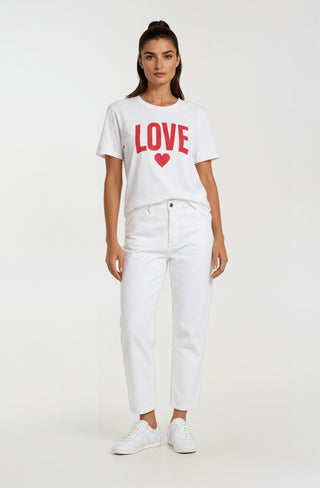 Love Heart Tee — Bold Red 'LOVE' Graphic T-Shirt - Fitkitty Culture Athleisure Wear, Yoga Wear &  Women's Clothing