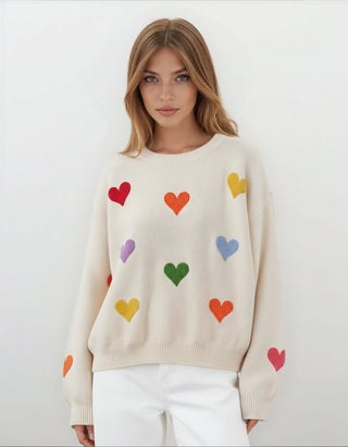 Happy Hearts Knit Sweater