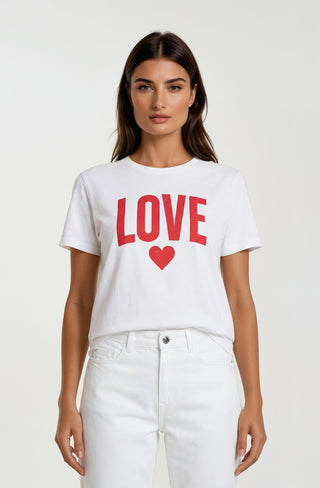 Love Heart Tee — Bold Red 'LOVE' Graphic T-Shirt - Fitkitty Culture Athleisure Wear, Yoga Wear &  Women's Clothing