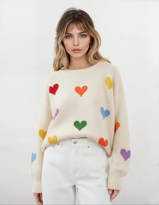 Happy Hearts Knit Sweater
