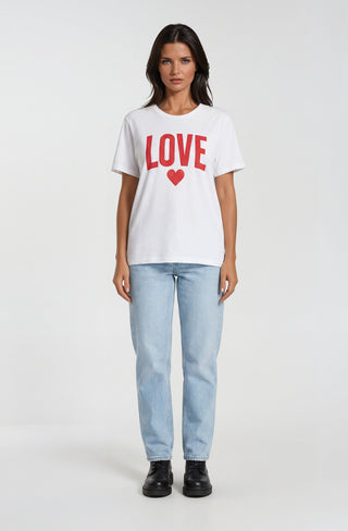 Love Heart Tee — Bold Red 'LOVE' Graphic T-Shirt - Fitkitty Culture Athleisure Wear, Yoga Wear &  Women's Clothing