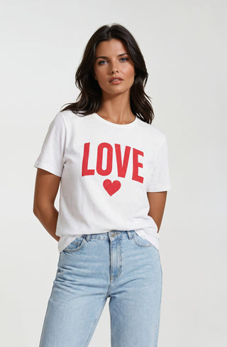 Love Heart Tee — Bold Red 'LOVE' Graphic T-Shirt - Fitkitty Culture Athleisure Wear, Yoga Wear &  Women's Clothing