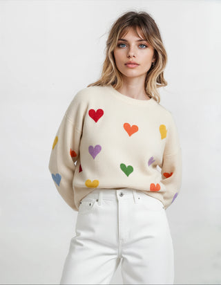 Happy Hearts Knit Sweater