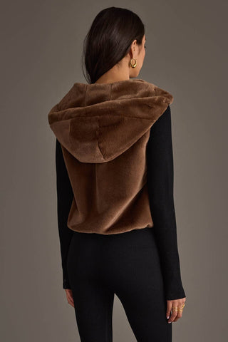 Brown Faux Fur Vest - Fitkitty Culture Athleisure Wear, Yoga Wear &  Women's Clothing