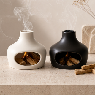 Serene Flame Ceramic Palo Santo Burner - Fitkitty Culture Athleisure Wear, Yoga Wear &  Women's Clothing