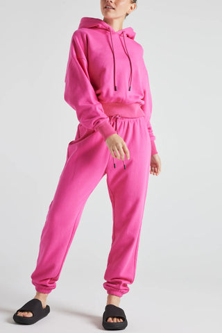 Electric Fleece Joggers in PINK