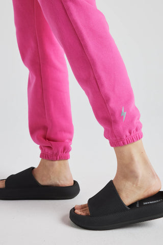 Electric Fleece Joggers in PINK