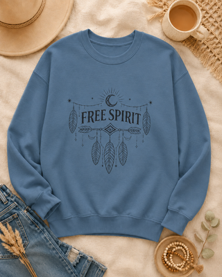 Free Spirit Dreamcatcher Crewneck Sweatshirt - Fitkitty Culture Athleisure Wear, Yoga Wear &  Women's Clothing
