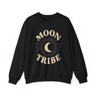 Black sweatshirt with white text on a white background