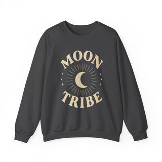 Front_Dark_Heather Front Moon Tribe Sweatshirt 