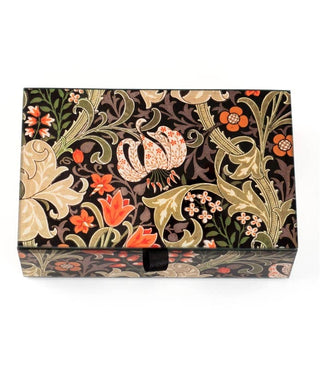 Floral patterned jewelry box  on a white background