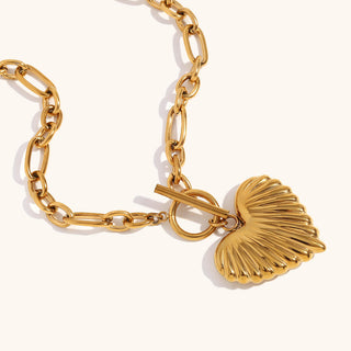 Vintage Love Heart Charm Necklace