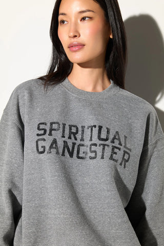 Spiritual Gangster Women's Grateful Old School Graphic Sweatshirt