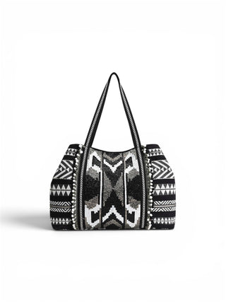 Ikat Noir Elegance Tote - Fitkitty Culture Athleisure Wear, Yoga Wear &  Women's Clothing