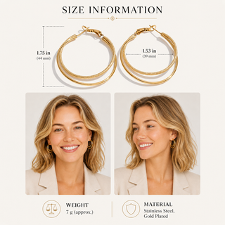 Golden Hour Hoop Earrings - Fitkitty Culture Athleisure Wear, Yoga Wear &  Women's Clothing