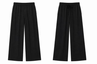 CloudSoft™ Wide-Leg Lounge Pants- Black