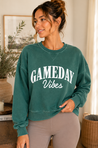GAME DAY VIBES MINERAL SWEATSHIRT