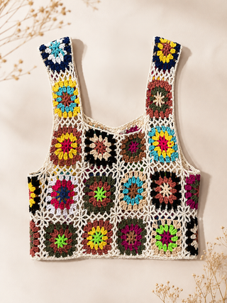 Sunset Crochet Crop Tank