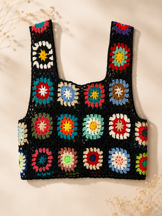 Sunset Crochet Crop Tank