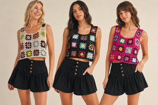 Sunset Crochet Crop Tank