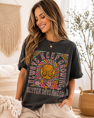 Always Keep Growing Tee -Pepper - Fitkitty Culture Athleisure Wear, Yoga Wear &  Women's Clothing