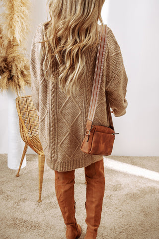 Cable Knit Sweater Dress