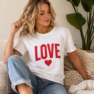 LOVE heart graphic tee lifestyle main image