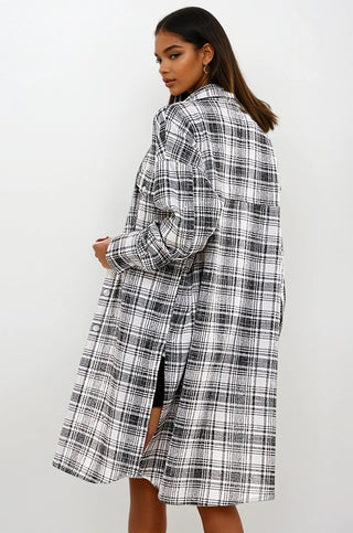 Oversized Long Plaid Shacket, Jacket, Fitkitty Culture, Fitkitty Culture