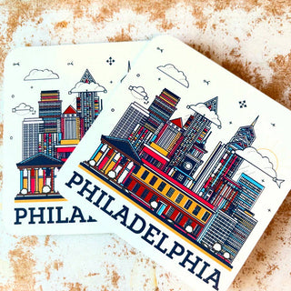 Philadelphia Skyline Coaster - Fitkitty Culture 
