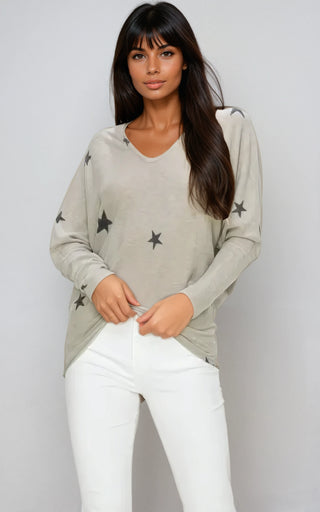 Stellar Relaxed V-Neck Pullover